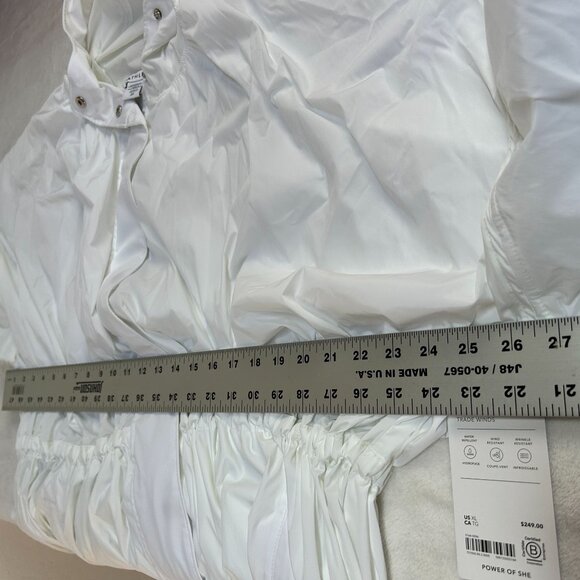 Athleta Women’s Trade Winds Jacket XL Hooded Full Zip White Travel New $249 - Picture 5 of 7